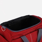 Сумка спортивная женская на молнии, 2 наружных кармана, длинный ремень, средний размер, цвет бордовый 9816712