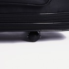 Сумка дорожная на колёсах, отдел на молнии, с увеличением, наружный карман, длинный ремень, цвет чёрный - Фото 4
