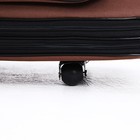 Сумка дорожная на колёсах, отдел на молнии, с увеличением, наружный карман, длинный ремень, цвет коричневый - Фото 4