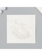 Переводная тату на тело синяя водостойкая «Горы и ночное небо», 6×6 см - фото 42892089