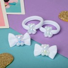 Набор для волос "Милашка" (2 зажима 3,5 см, 2 резинки) мишка белый (комплект 6 шт) - фото 22379493 Набор для волос "Милашка" (2 зажима 3,5 см, 2 резинки) мишка белый (комплект 6 шт) - фото 22379493