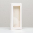 Коробка под плитку шоколада, белая, с окном 17,1 х 8 х 1,4 см - фото 319627244