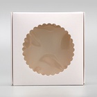 Коробка сборная, белая, с окном, 11.5×11.5×3 см - Фото 2