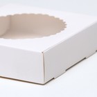 Коробка сборная, белая, с окном, 11,5 х 11,5 х 3 см - Фото 4