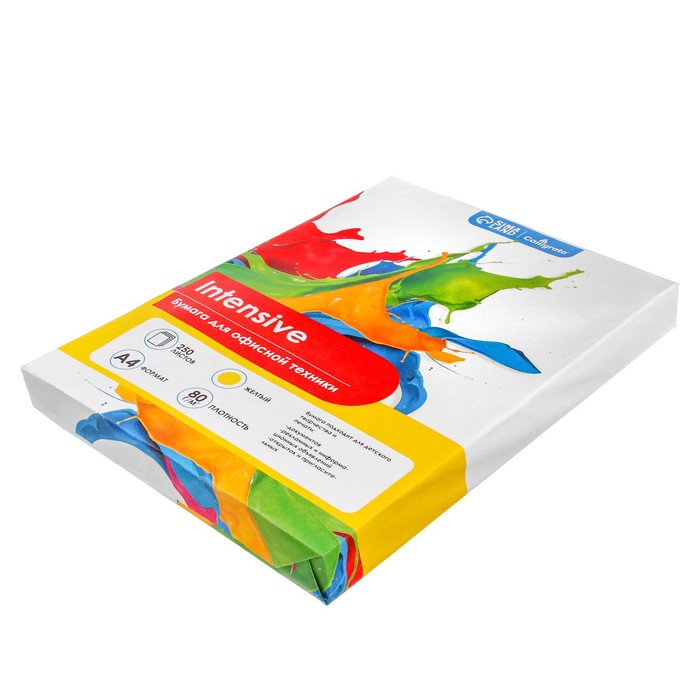 

бумага цветная А4 250л Calligrata Интенсив Желтый 80г/м2, АМБАЛАЖ
