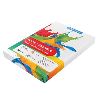 Бумага цветная А4, Calligrata, 250 листов, пастель, интенсив, 80 г/м², 10 цветов