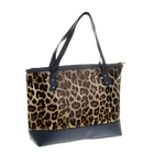 Сумка женская "Леопард", 1 отдел на подкладе, наружный карман, цвет бежево/темно-синий - Фото 2