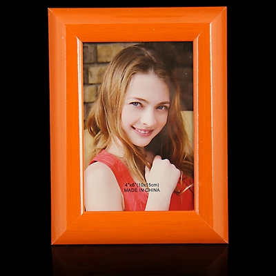 Фоторамка пластик "Глянцевый оранжевый" 10х15 см