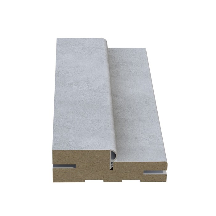 Коробка телескопическая для двери, с уплотнителем, 2070×80 мм бетон, снежная - Фото 1