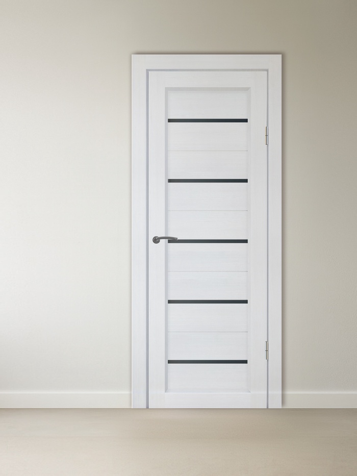 Комплект межкомнатной двери «B-1/05», со стеклом, 2000×800 мм, цвет ясень трэвис/лакобель чёрный - Фото 1