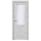 Дверь межкомнатная комплект «D-1/07», со стеклом, 2000×600 мм, цвет бетон снежный 9821082