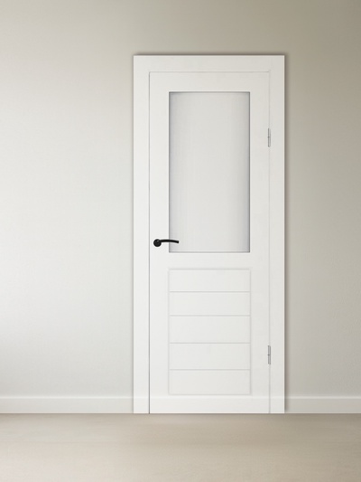 Дверь межкомнатная комплект «D-1/08», глухая, 2000×600 мм, цвет белая шагрень