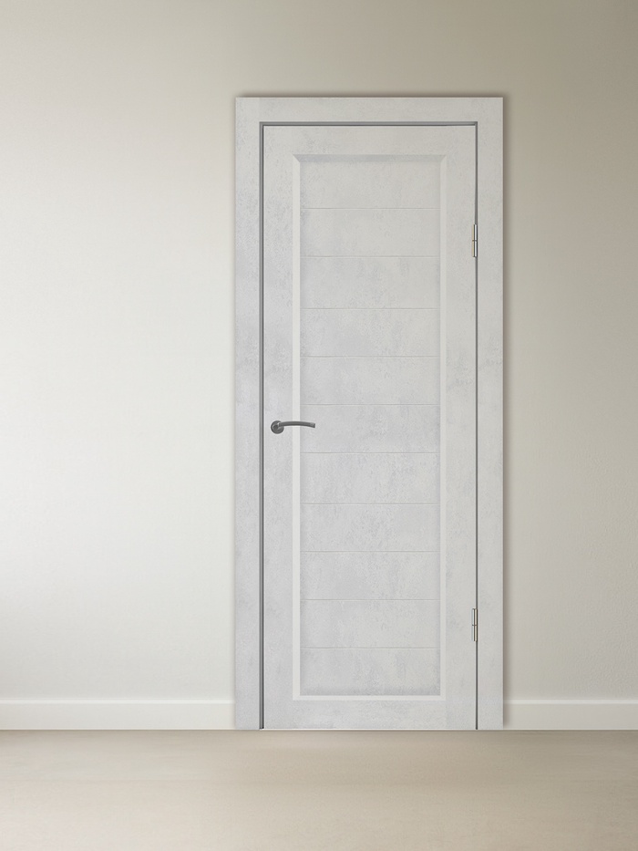Комплект межкомнатной двери «Н-1/07» глухой, 2000×900 мм, цвет бетон снежный - Фото 1