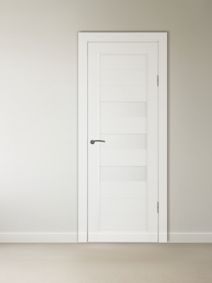 Комплект межкомнатной двери «С-3/08», со стеклом, 2000×600 мм, цвет белая шагрень - Фото 1