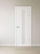 Комплект межкомнатной двери «Т-2/08», со стеклом, 2000×700 мм, цвет белая шагрень - Фото 1