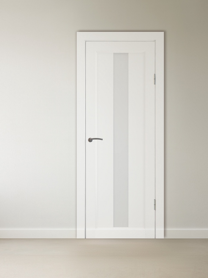 Комплект межкомнатной двери «Т-2/08», со стеклом, 2000×700 мм, цвет белая шагрень - Фото 1