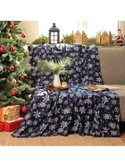 Плед флисовый новогодний «Экономь и Я. Снегопад», 150×130 см - Фото 4