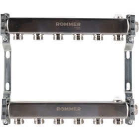 Коллектор ROMMER RMS-4401-000006, 1"х3/4", 6 выходов, для радиаторной разводки, нерж. сталь 9852371