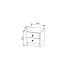 Тумба прикроватная Сканди 400х385х410 Белый глянец/Дуб бунратти - фото 22380162