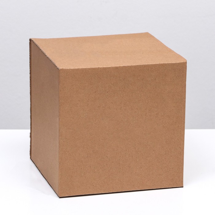 Коробка складная, бурая, 20 х 20 х 20 см