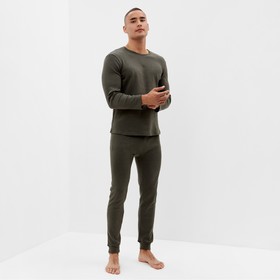 Комплект мужской термо (джемпер, брюки) MINAKU цвет хаки, р-р 56