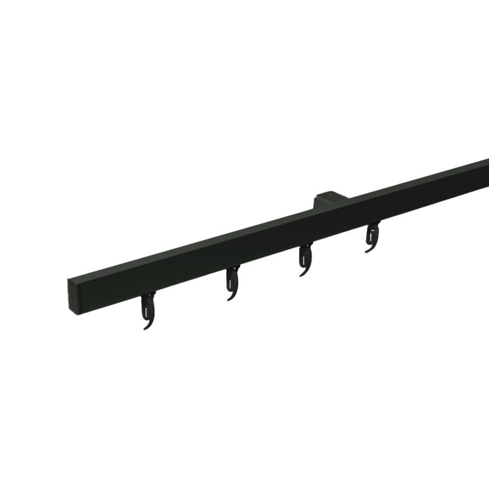 Карниз профильный алюминиевый Facile standard 200 см, цвет чёрный