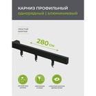 Карниз профильный алюминиевый Facile standard 280 см, цвет чёрный - Фото 2