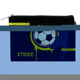 Папка для тетрадей А5, молния сверху, кожзам, deVENTE Strike, чёрная