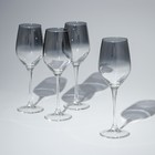 Набор стеклянных бокалов для вина «Серебряная дымка», 270 мл, 4 шт - фото 319627787