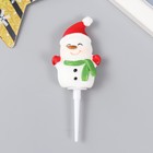 Декор для творчества полистоун "Счастливый снеговичок" 3,2х5,2 см - фото 10667199