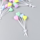 Декор для творчества пластик "Связка воздушных шаров-сердец" 5 шт 14 см - Фото 3