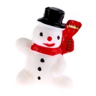 Миниатюра кукольная «Снеговик с шарфом», набор 2 шт., размер 1 шт. — 3,3 × 2,7 см - Фото 4