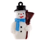 Миниатюра кукольная «Снеговик в чёрной шляпе», набор 2 шт., размер 1 шт. — 3,1 × 2,1 см - Фото 5