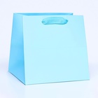 Пакет под торт, голубой, 20 х 20 х 20 см - Фото 2