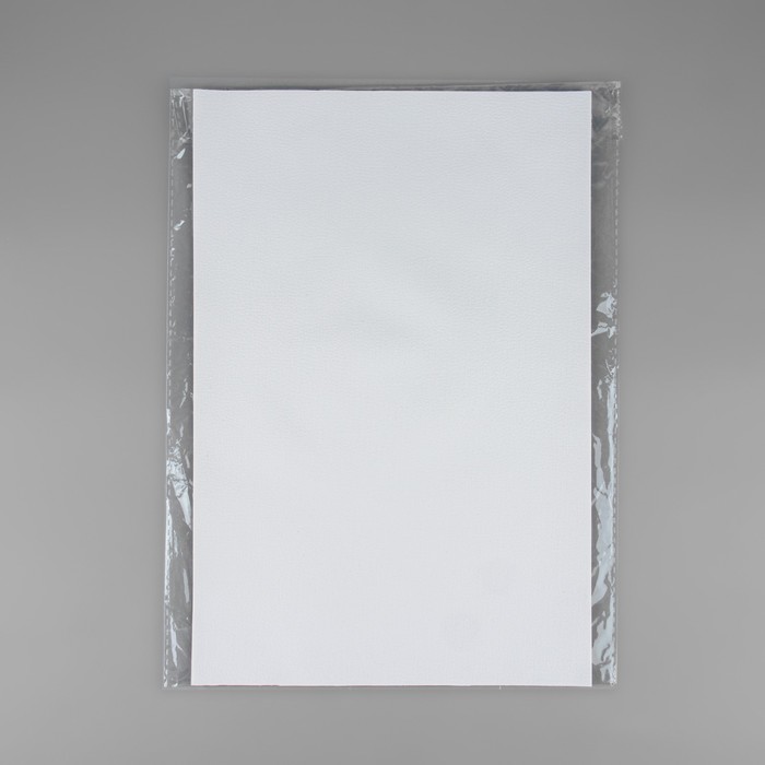 Кожзаменитель 20 × 30 см, 0,5 мм, цвет белый
