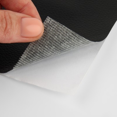 Искусственная кожа, с клеевой основой, 20×30 см, 0.5 мм, 3 шт., чёрная