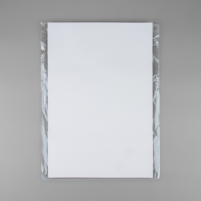 Кожзаменитель клеевой 20 × 30 см, 0,5 мм, 3 шт, цвет белый