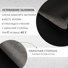 Искусственная кожа 137×50 см, 0.5 мм, чёрная - Фото 2