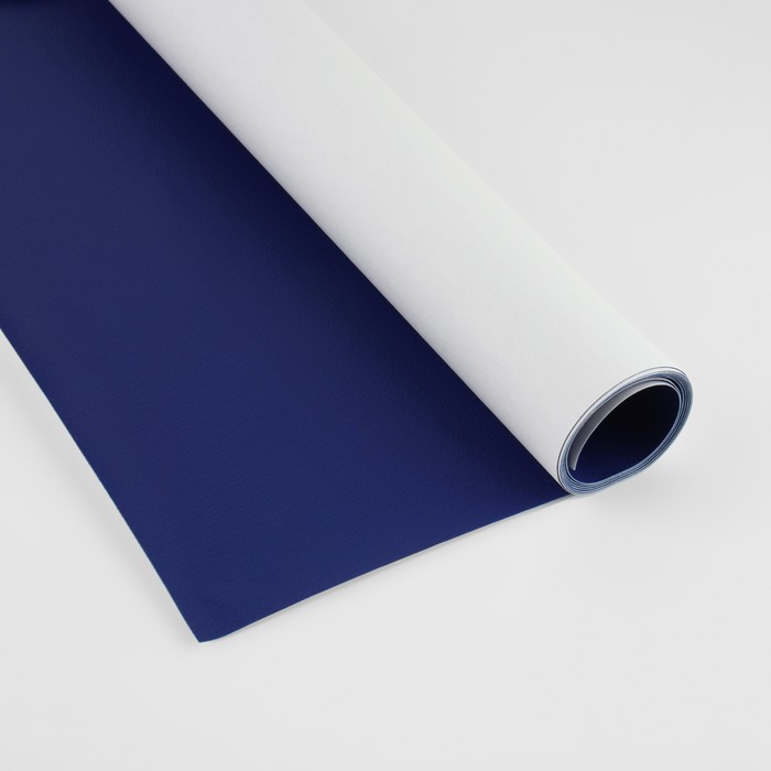 Кожзаменитель клеевой 137 × 50 см, 0,5 мм, цвет тёмно-синий