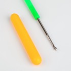 Набор крючков для вязания, с пластиковыми ручками и колпачками, d = 1,5-2,5 мм, 14 см, 3 шт, цвет МИКС - Фото 3