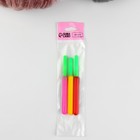 Набор крючков для вязания, с пластиковыми ручками и колпачками, d = 1,5-2,5 мм, 14 см, 3 шт, цвет МИКС - Фото 6