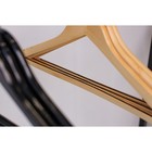 Плечики - вешалки для одежды LaDо́m Bois, 3 шт., деревянные сорт А, антискользящая перекладина, 44×1.2×23 см, светлое дерево - Фото 7