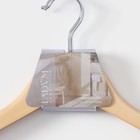 Плечики - вешалки для одежды LaDо́m Bois, 3 шт., деревянные сорт А, антискользящая перекладина, 44×1.2×23 см, светлое дерево - Фото 9