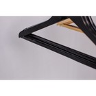 Плечики - вешалки для одежды LaDо́m Bois, 3 шт., деревянные сорт А, антискользящая перекладина, 44.5×1.2×23 см, тёмное дерево - Фото 6