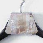 Плечики - вешалки для одежды LaDо́m Bois, 3 шт., деревянные сорт А, антискользящая перекладина, 44.5×1.2×23 см, тёмное дерево - Фото 8