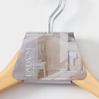 Плечики - вешалки для одежды LaDо́m Bois, 44.5×1.2×23 см, 3 шт., с перекладиной, широкие плечики, сорт А, дерево - Фото 7