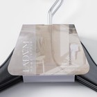 Плечики - вешалки для одежды LaDо́m Bois, 3 шт., с перекладиной, широкие плечики, сорт А, 44.5×1.2×23 см, дерево - Фото 9