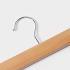 Вешалка для брюк и юбок LaDо́m Bois, с зажимами, сорт А, 34.5×1.2×12.5 см, светлое дерево - Фото 2