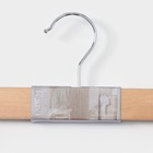 Вешалка для брюк и юбок LaDо́m Bois, с зажимами, сорт А, 34.5×1.2×12.5 см, светлое дерево - Фото 5