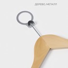 Плечики - вешалка с перекладиной LaDо́m Bois, антивандальные, сорт А, 44.5×1.2×21.5 см, светлое дерево - Фото 2